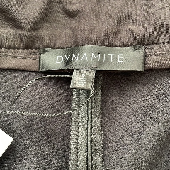 π Dynamite Wide Leg Faux Leather Black 6 NWT - Picture 5 of 16